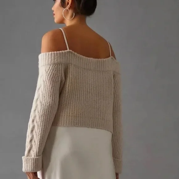 NWOT Anthropologie Mare Mare Layered Sweater Slip Dress - Picture 14 of 14